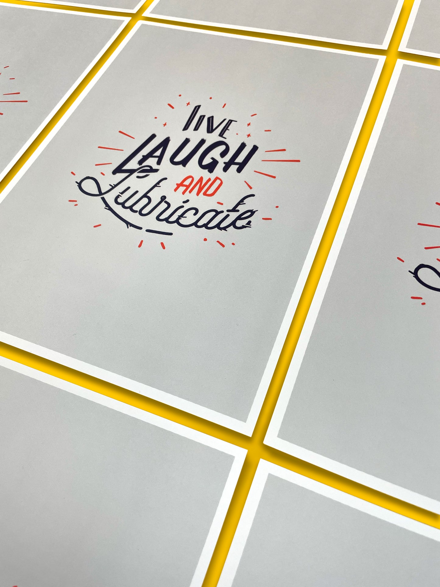 LIVE, LAUGH & LUBRICATE - PRINT - A4